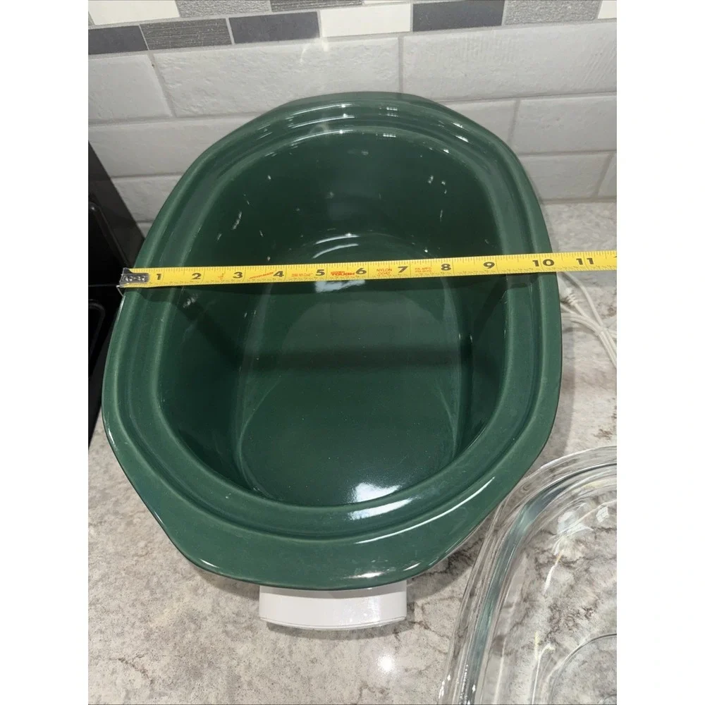 Vtg Rival Slow Cooker 3745 Oval 4.5 Qt Crock-Pot Ivy & Grapes Green White